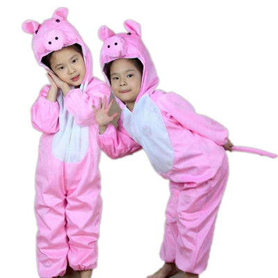 Fashion Unisex Children Jumpsuit Cosplay Cartoon Animals Onesies Kids Rompers Costume Boys Girls Performance Clothes H9 - Babies One
