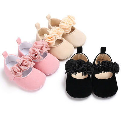 Lovely Floral Baby Newborn Toddler Girl Crib Shoes Pram Soft Sole Prewalker Anti-slip Baby Shoes 0-18M - Babies One