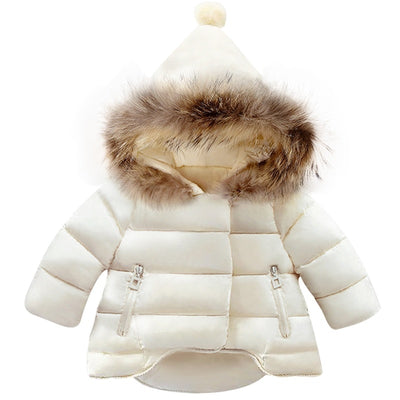 Children Coat Baby Girls winter Coats long sleeve coat girl's warm Baby jacket Winter Outerwear cartoon fleece - Babies One