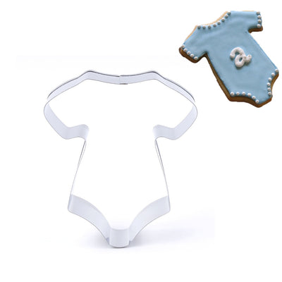 Stainless Steel Baby Onesie shape Cookie Cutter Cut Outs Mold For baby brithday/shower/party rumper shape metal cutter - Babies One