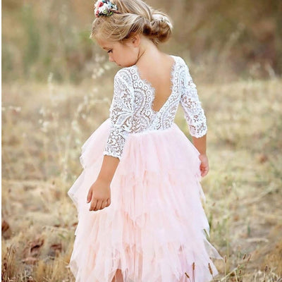 Little Girls Ceremonies Dress Baby Children's Clothing Tutu Kids Party Dress for Girl Clothes Wedding Gown Vestidos Robe Fille - Babies One