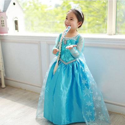 New Arrival Dresses Girls Princess Anna Elsa Cosplay Costume Kid's Party Dress  Kids Girls Clothes - Babies One