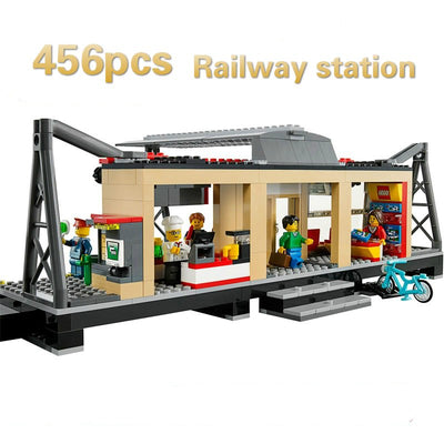 Model Building Blocks toys 456Pcs 02015 Train Station Compatible with lego City Series 60050 Brick DIY toys & hobbies - Babies One