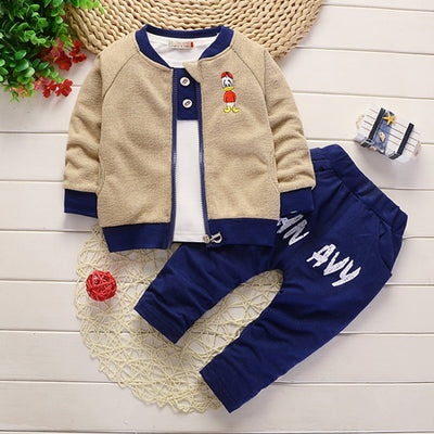 Baby boys spring autumn clothing set newborn baby 3pcs casual boys sport suits toddler tracksuits costume for boys infant set - Babies One